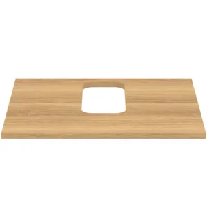 Waschtischplatte i.life B mittiger Ausschnitt für ein Wand-Waschtisch 602x507x18mm Weiß matt