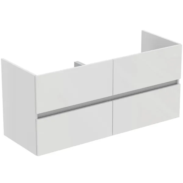 Ideal Standard Möbeldoppelwaschtischunterschrank Eurovit+ 4 Auszüge 1200x440x550mm Hochglanz weiß Ideal Standard Möbeldoppelwaschtischunterschrank Eurovit+ 4 Auszüge 1200x440x550mm Hochglanz weiß