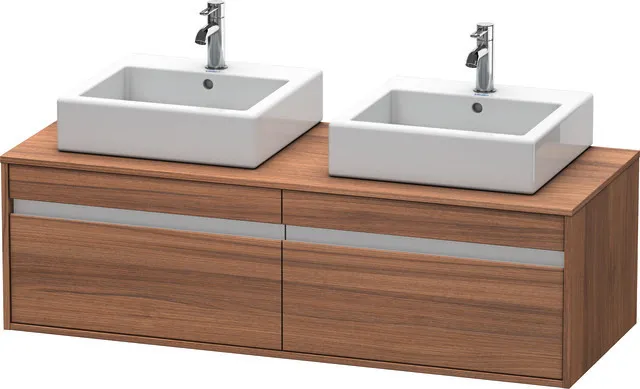 Duravit Waschtischunterschrank wandhängend „Ketho“ 140 × 42,6 × 55 cm Nussbaum Natur Duravit Waschtischunterschrank wandhängend „Ketho“ 140 × 42,6 × 55 cm Nussbaum Natur