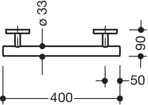 HEWI Haltegriff „System 800K“ in Rubinrot