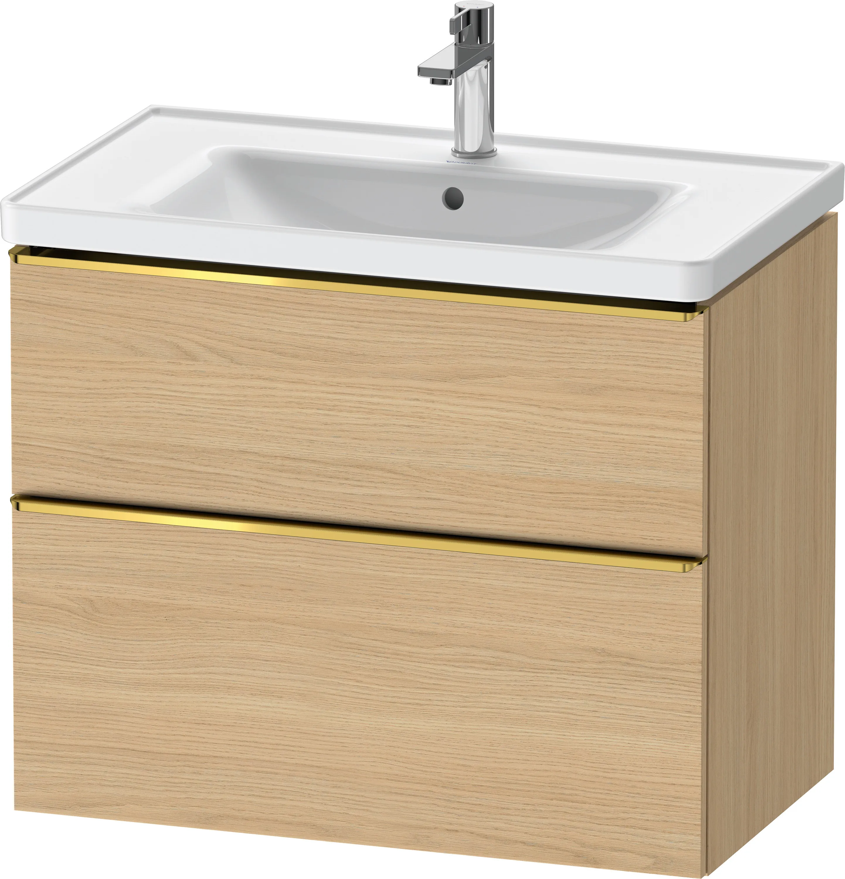 Duravit Waschtischunterschrank wandhängend „D-Neo“ 78,4 × 62,5 × 45,2 cm Eiche Natur