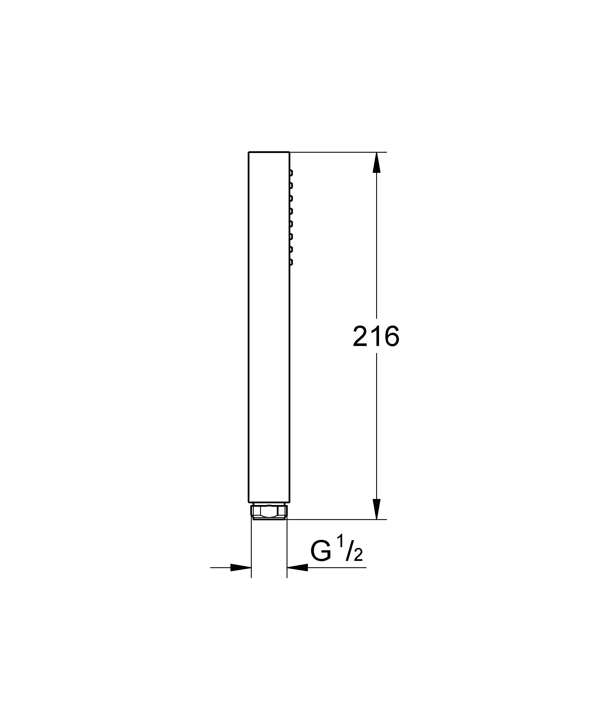 Handbrause Rainshower Aqua Cube Stick 27884_1, 1 Strahlart, Metall, chrom