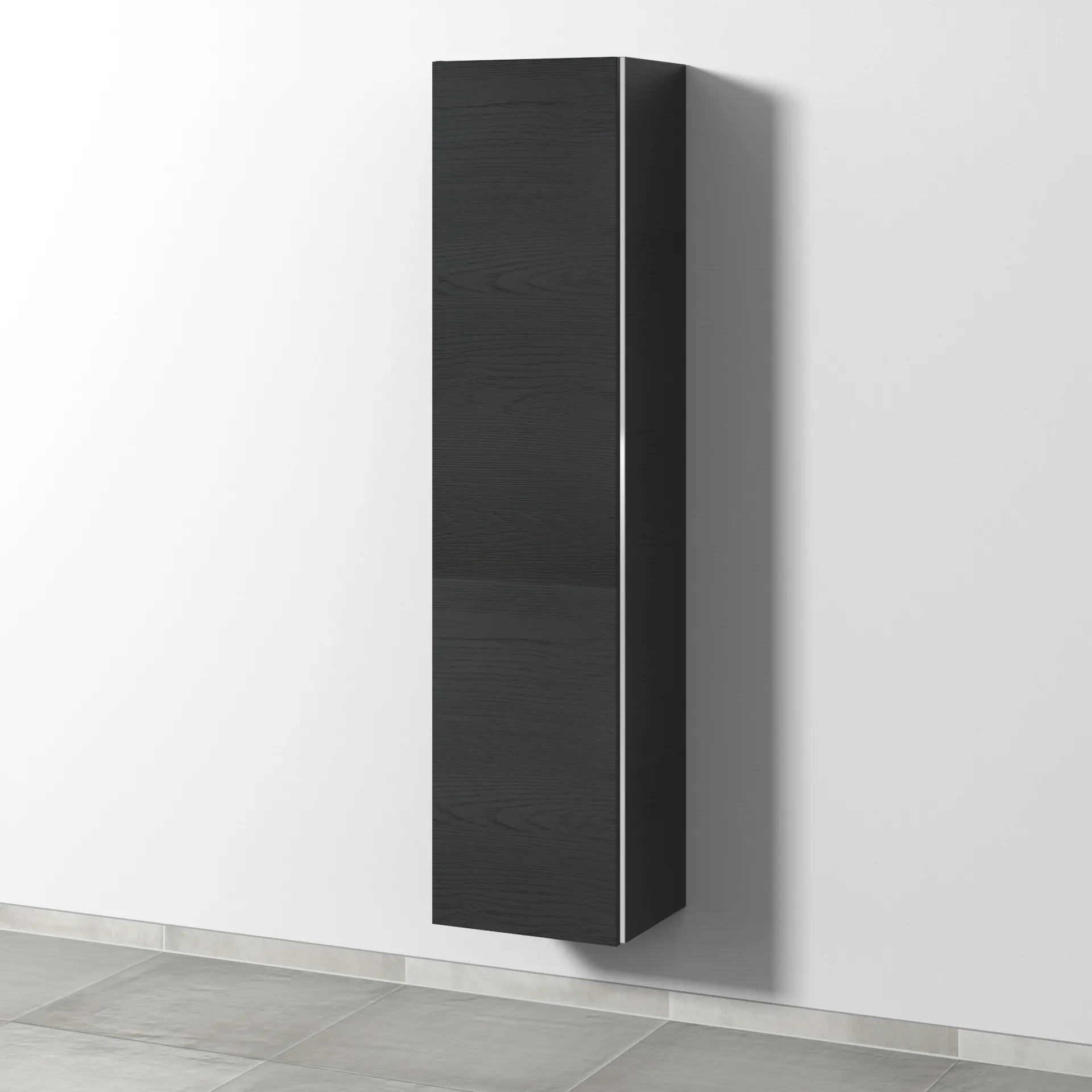 Sanipa Hochschrank „3way“ 400 × 1700 × 345 mm Anschlag links, in Black Oak, Anschlag links