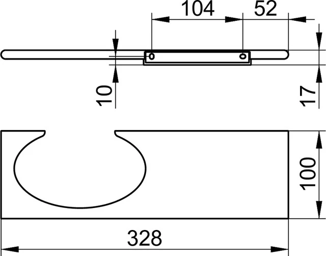 Edition 400 11570170000 Gehstockhalter silber-eloxiert Edition 400 11570170000 Gehstockhalter silber-eloxiert