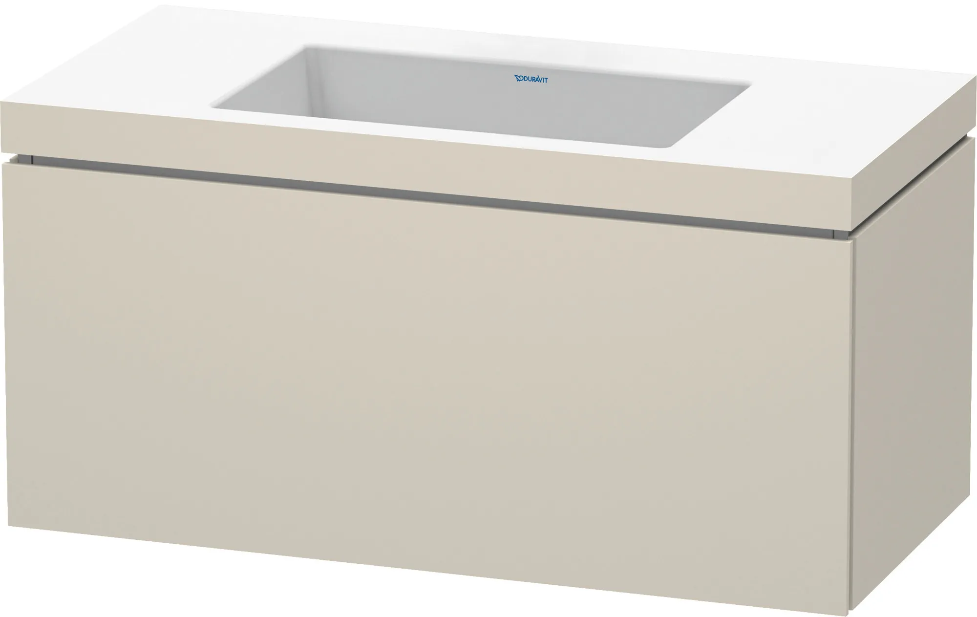 Duravit Möbelset c-shaped Set wandhängend wandhängend „L-Cube“ 100 × 50 × 48 cm Taupe Supermatt Duravit Möbelset c-shaped Set wandhängend wandhängend „L-Cube“ 100 × 50 × 48 cm Taupe Supermatt