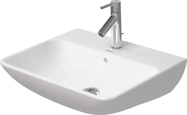 Wandwaschtisch „ME by Starck“, mit Überlauf, Hahnlochposition mittig in Weiß Seidenmatt Becken: mittig / Farbe: Weiß Seidenmatt / Größe: 55 × 44 cm / Hahnlochbohrung: mit 1×1 Hahnlochbohrung / Hahnlochposition: mittig / Oberflächenveredelung: mit WonderGliss / Überlauf: mit Überlauf Wandwaschtisch „ME by Starck“, mit Überlauf, Hahnlochposition mittig in Weiß Seidenmatt Becken: mittig / Farbe: Weiß Seidenmatt / Größe: 55 × 44 cm / Hahnlochbohrung: mit 1×1 Hahnlochbohrung / Hahnlochposition: mittig / Oberflächenveredelung: mit WonderGliss / Überlauf: mit Überlauf
