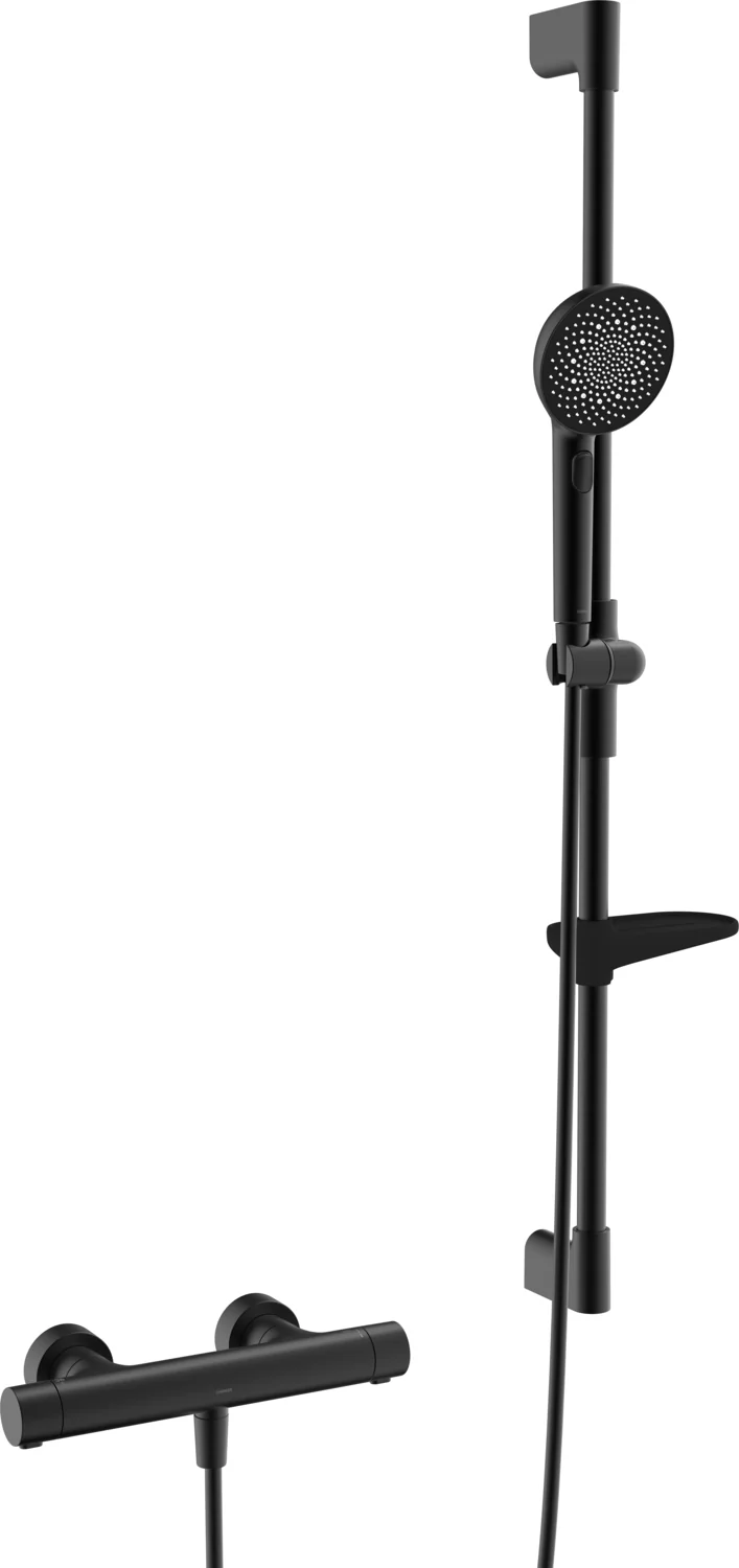 HansaPRISMA Duscharmatur, 3-strahlig, Matt-Schwarz, 970 mm HansaPRISMA Duscharmatur, 3-strahlig, Matt-Schwarz, 970 mm
