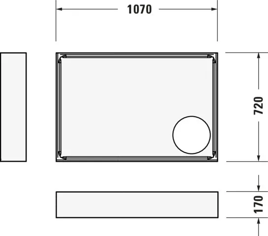 Duravit rechteck Duschwanne „D-Code“ 110 × 75 cm 