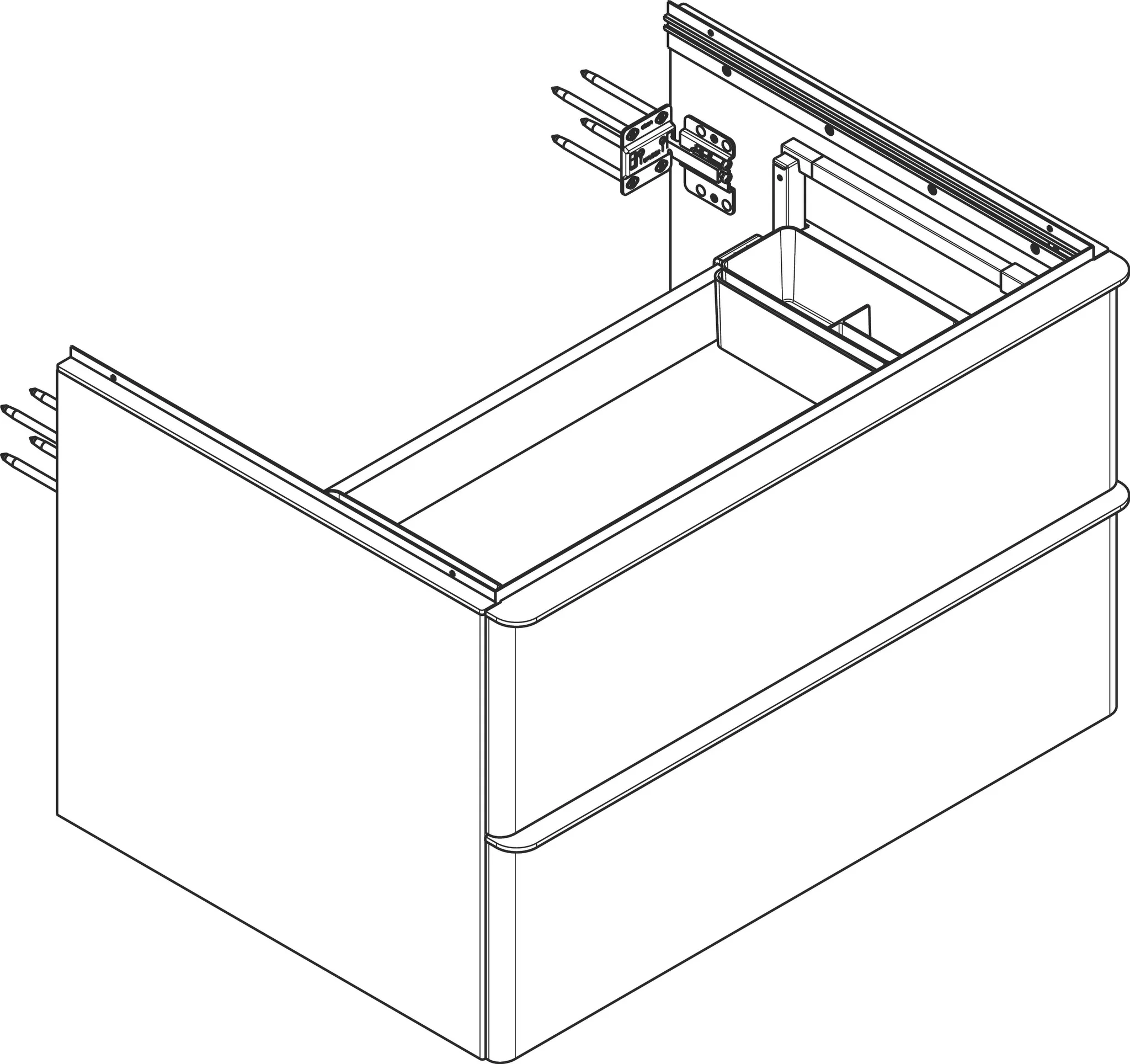 Hansgrohe Xelu Q Waschtischunterschrank Eiche Natur 780⁄550, 2 Schubkästen Hansgrohe Xelu Q Waschtischunterschrank Eiche Natur 780⁄550, 2 Schubkästen