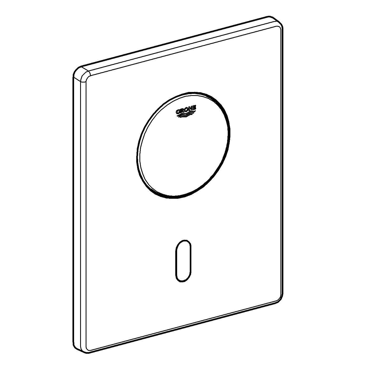 Infrarot-Elektronik Tectron Skate 37419, für WC-Spülkasten GD 2, mit Trafo 100-230 V AC, 50-60 Hz, 6 V DC, mit zusätzlicher manueller Betätigung, chrom