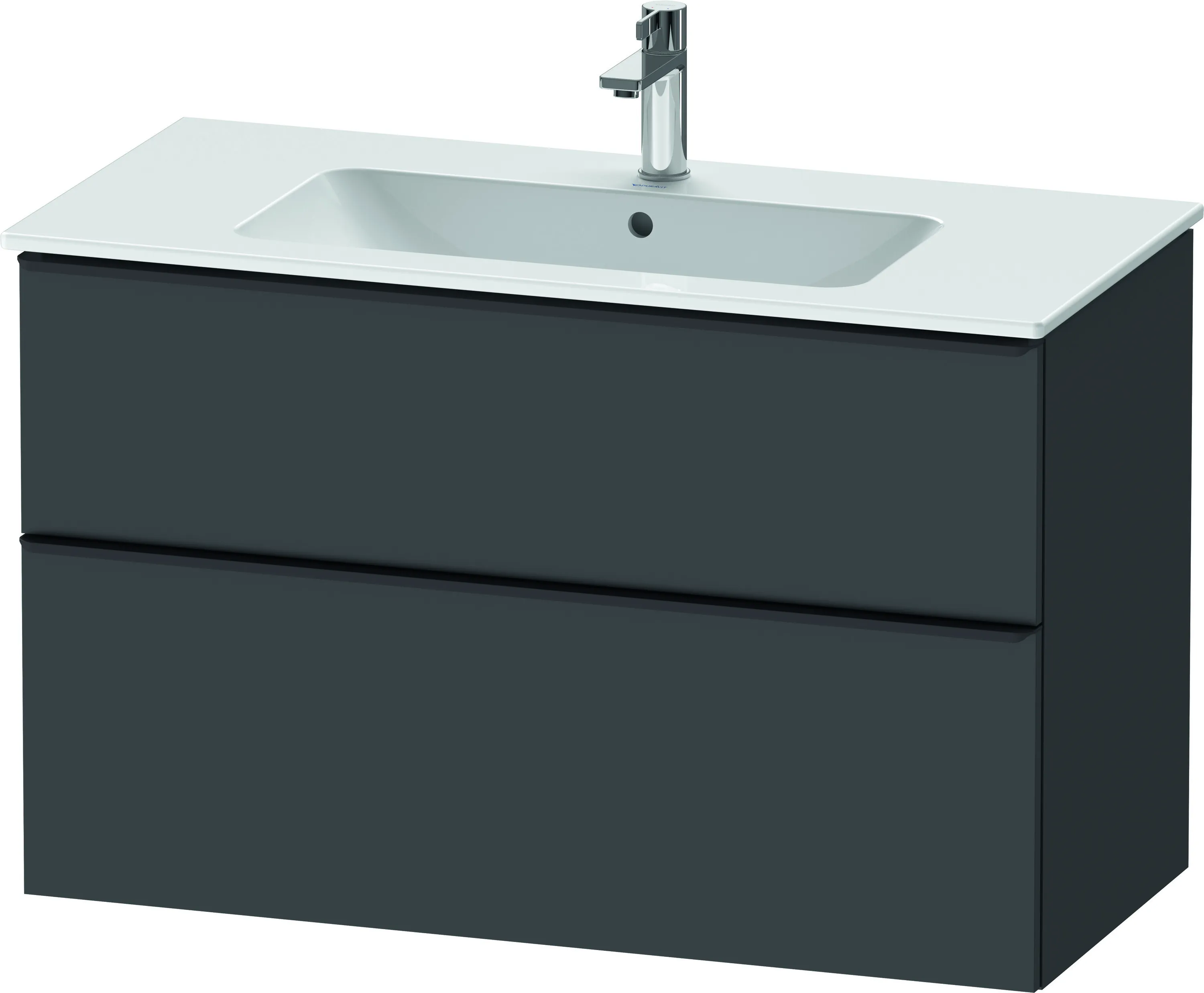 Duravit Waschtischunterschrank wandhängend „D-Neo“ 101 × 62,5 × 46,2 cm Graphit Matt