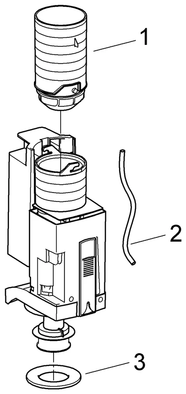 2-Mengen-Ablaufventil AV1 42320, mit Verlängerungsrohr, 6-9l einstellbar, ohne Ventilsitz