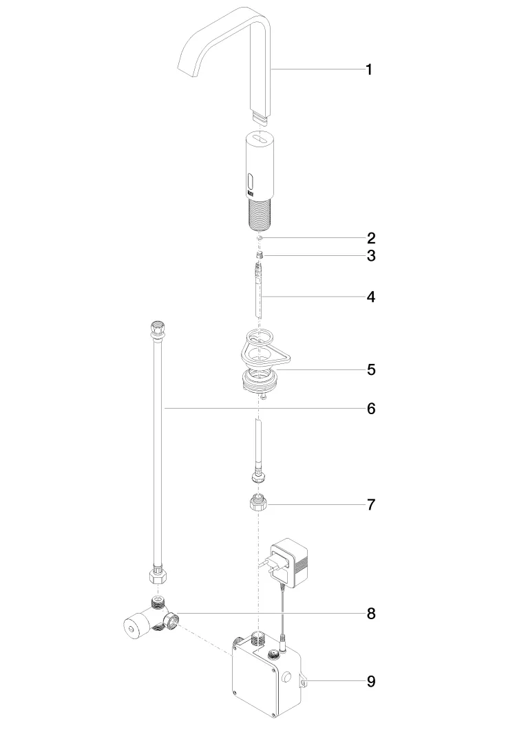 Waschtischarmatur mit elektronischer Öffnungs- und Schließfunktion ohne Ablaufgarnitur IMO Chrom 44521670 Waschtischarmatur mit elektronischer Öffnungs- und Schließfunktion ohne Ablaufgarnitur IMO Chrom 44521670