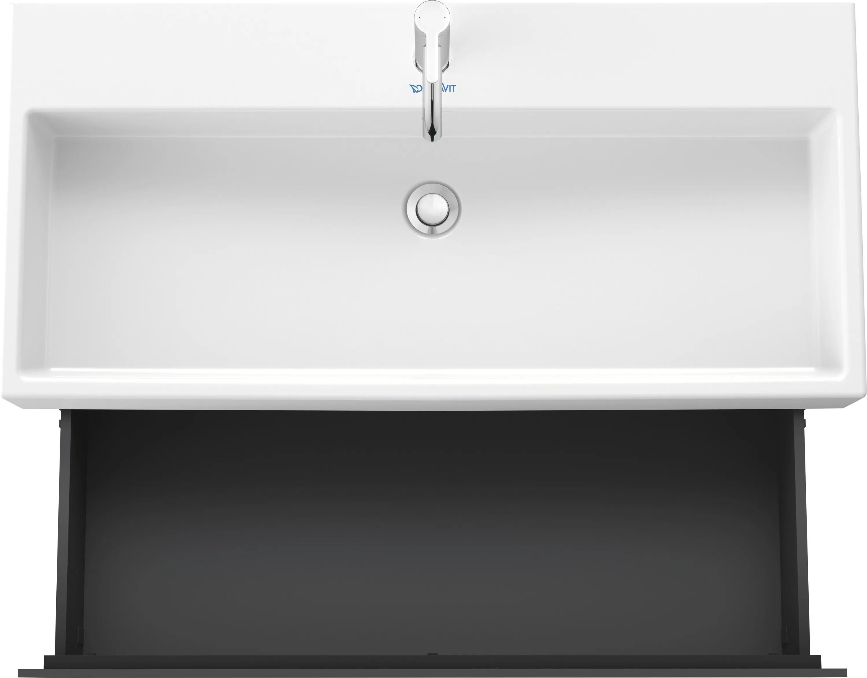 Duravit Waschtischunterschrank wandhängend „L-Cube“ 98,4 × 54,4 × 45,9 cm Graphit Matt