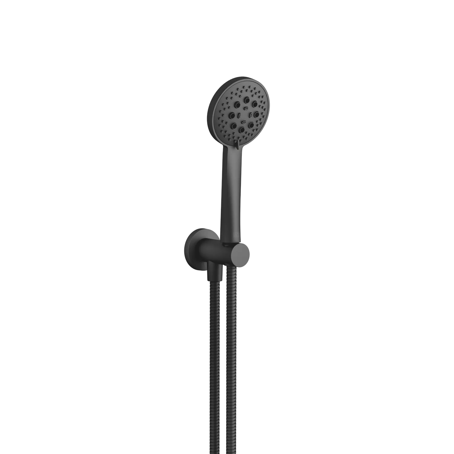 Dornbracht Schlauchbrausegarnitur SERIENSPEZIFISCH Schwarz matt mit FlowReduce-Funktion, Brausekopf Ø 100 mm, Metallschlauch 1250 mm