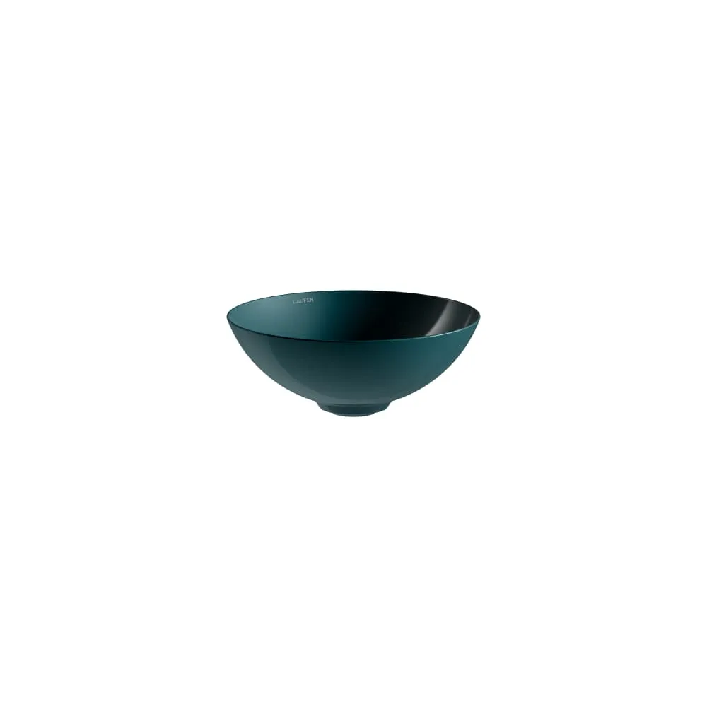 Laufen Waschtisch-Schale CHARACTERS rund aus glasiertem Stahl ohne Armaturenloch ohne Überlauf 300 x 300 x 118 mm in Deep Indigo