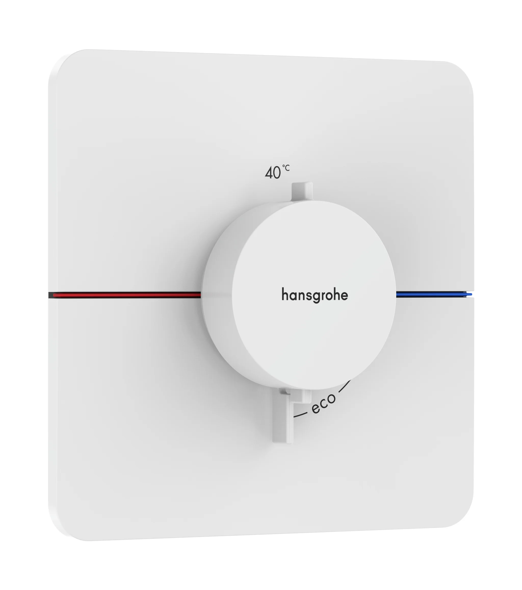 Hansgrohe ShowerSelect Comfort Q Thermostat Unterputz, Mattweiß – präzise Temperatur- und Volumensteuerung mit Sicherheitssperre bei 40 °C
