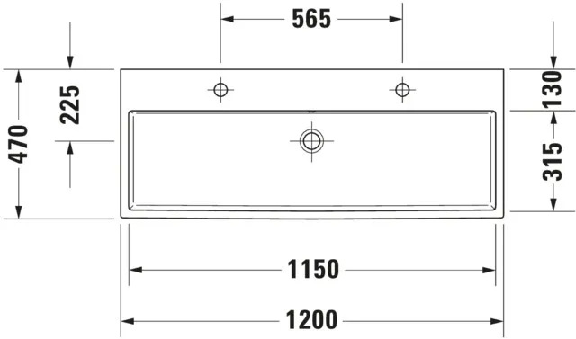 Wandwaschtisch „Vero Air“, mit Überlauf, Hahnlochposition mittig Wandwaschtisch „Vero Air“, mit Überlauf, Hahnlochposition mittig
