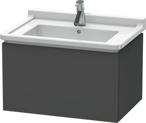 Duravit Waschtischunterschrank wandhängend „L-Cube“ 67 × 40,8 × 46,9 cm Graphit Matt Duravit Waschtischunterschrank wandhängend „L-Cube“ 67 × 40,8 × 46,9 cm Graphit Matt