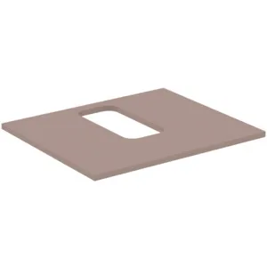 Ideal Standard Waschtischplatte i.life B, 602x507x18mm, Greige matt