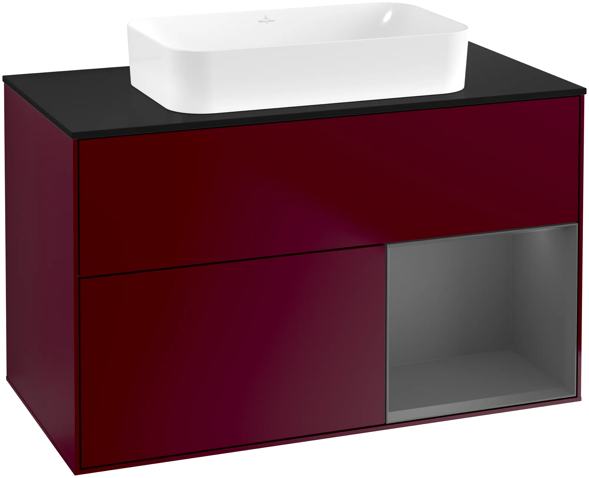 Villeroy & Boch Waschbeckenunterschrank Finion G66, 1000 x 603 x 501 mm, mit Beleuchtung, 2 Auszüge