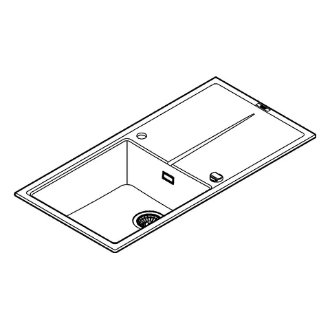 Grohe K400 Kompositspüle mit Abtropffläche, 1000x500mm, granit schwarz Grohe K400 Kompositspüle mit Abtropffläche, 1000x500mm, granit schwarz
