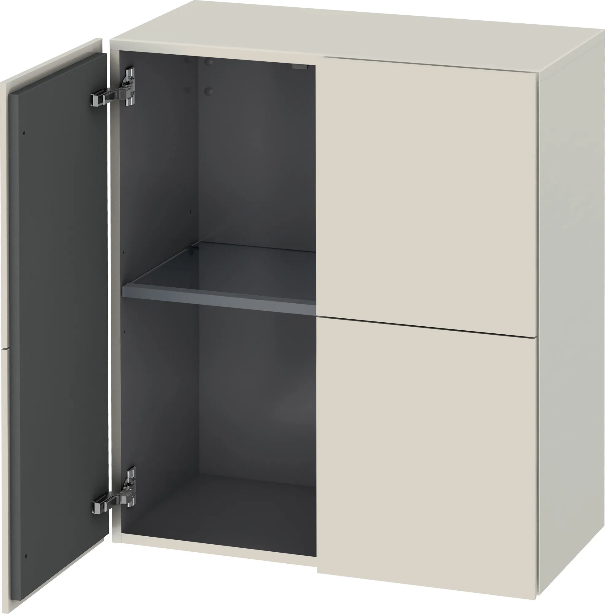Duravit Halbhochschrank „L-Cube“ 70 × 80 × 36,3 cm Taupe Matt