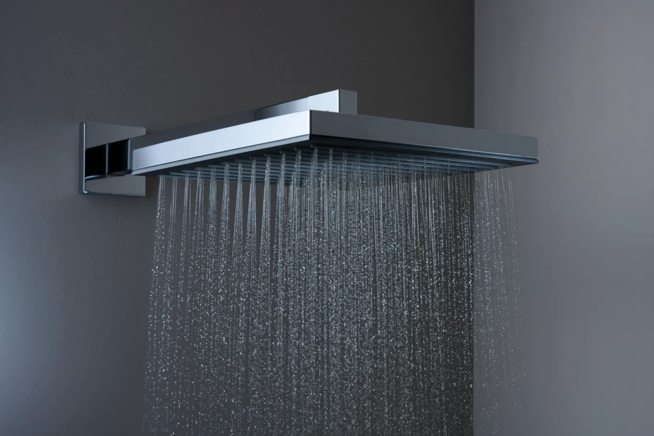 Hansgrohe Pulsify E Kopfbrause EcoSmart Chrom, 260 x 260 mm, PowderRain Strahlart, für Durchlauferhitzer geeignet