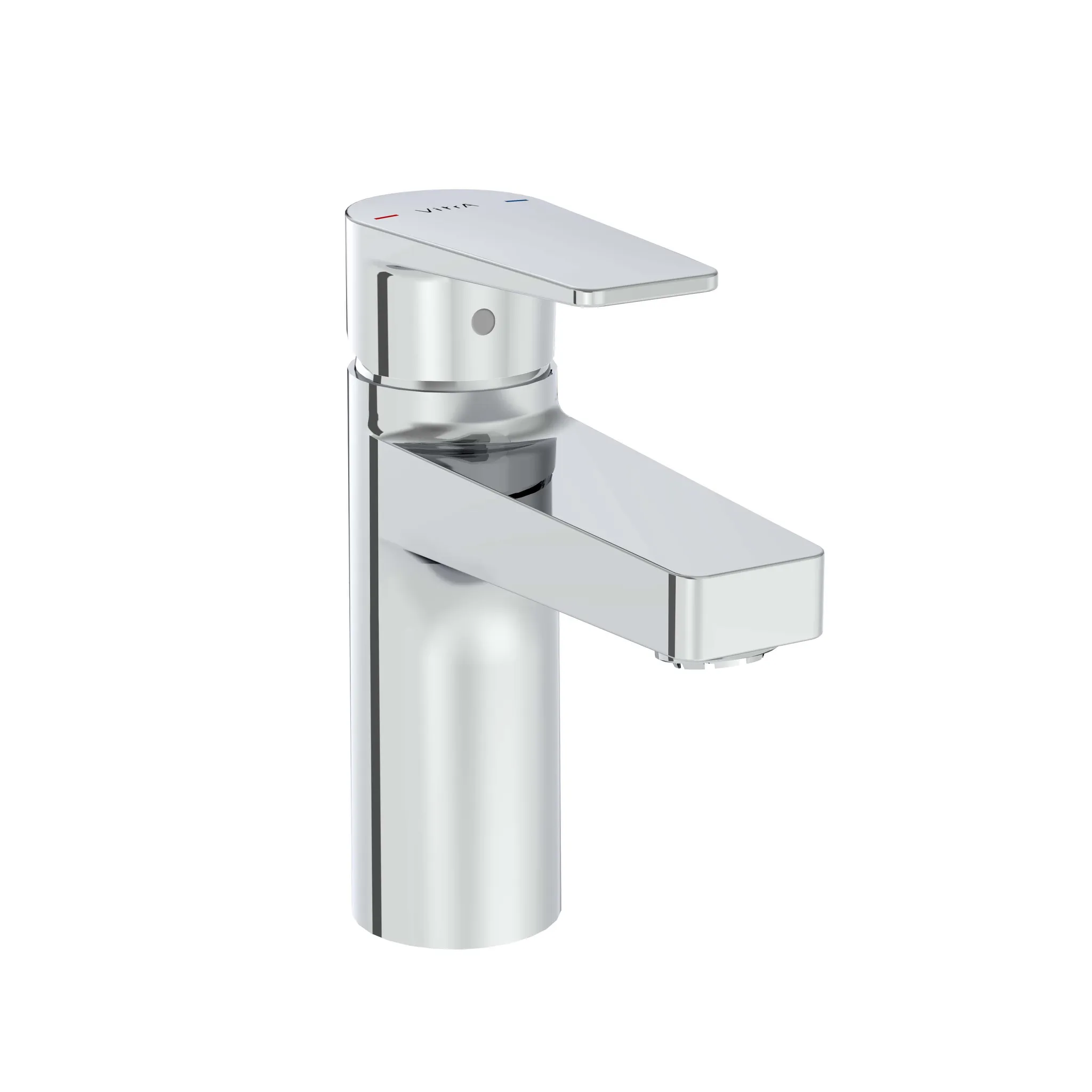 Flow Square Einhebel-Waschtischmischer Niederdruck Höhe 16 cm Einlochmontage Chrom