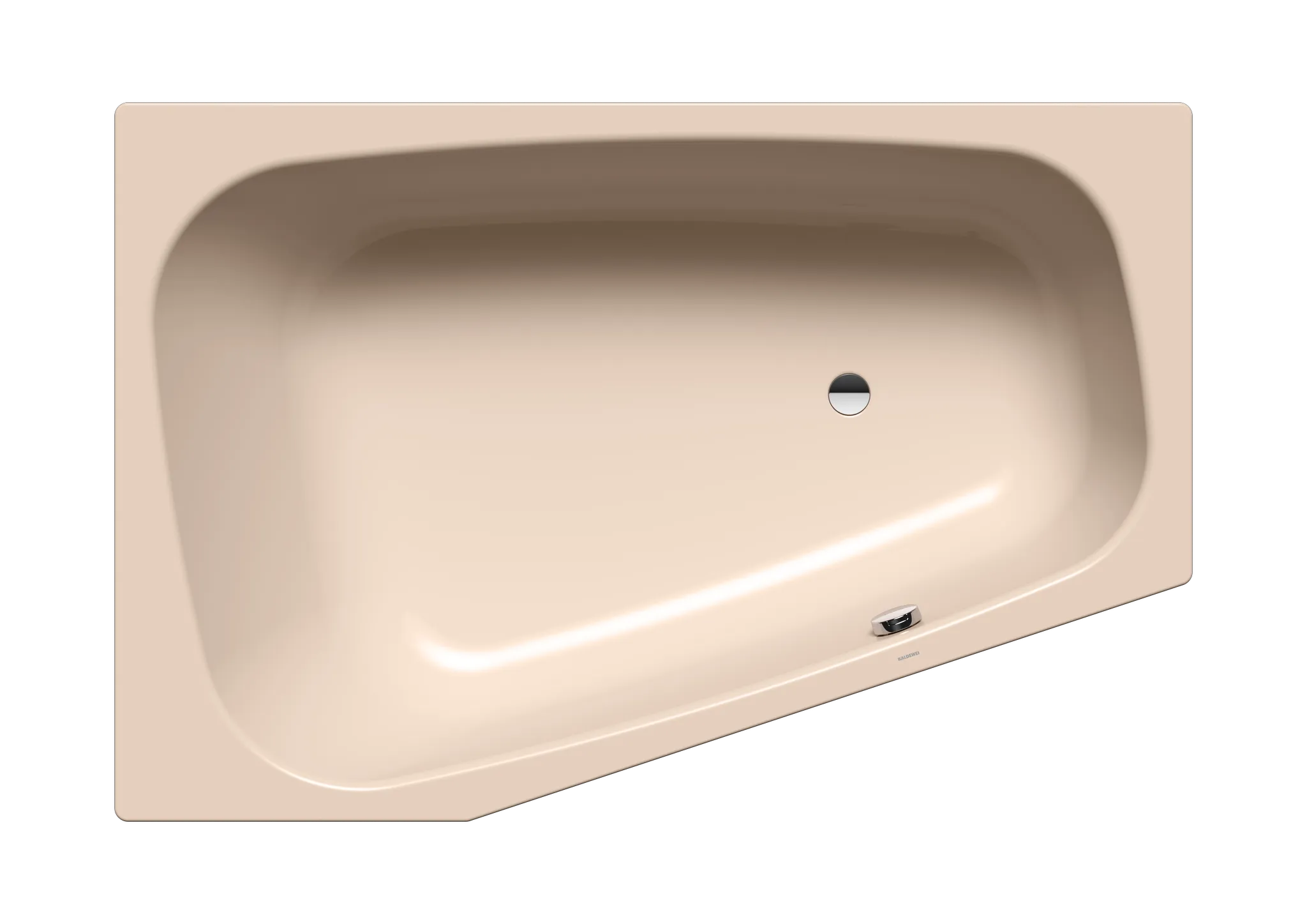Kaldewei Badewanne „Plaza Duo“ trapez fünfeck 180 × 120 cm, ohne Grifflochbohrungen, rechts in bahamabeige