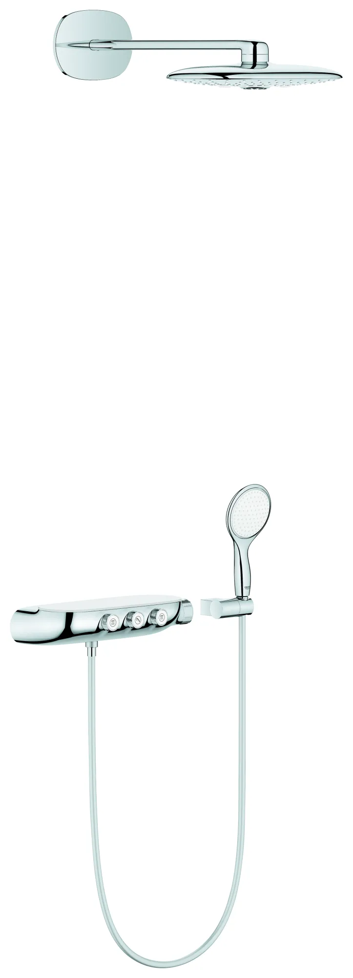 Duschsystem Rainshower System SmartControl Duo 360 26443, mit Thermostatbatterie, Auf-/Unterputz Kombination, chrom Duschsystem Rainshower System SmartControl Duo 360 26443, mit Thermostatbatterie, Auf-/Unterputz Kombination, chrom