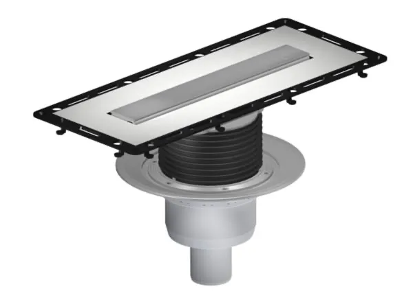 Duschrinne TistoLine senkr. Abdeck. Design 300 mm, DN 50