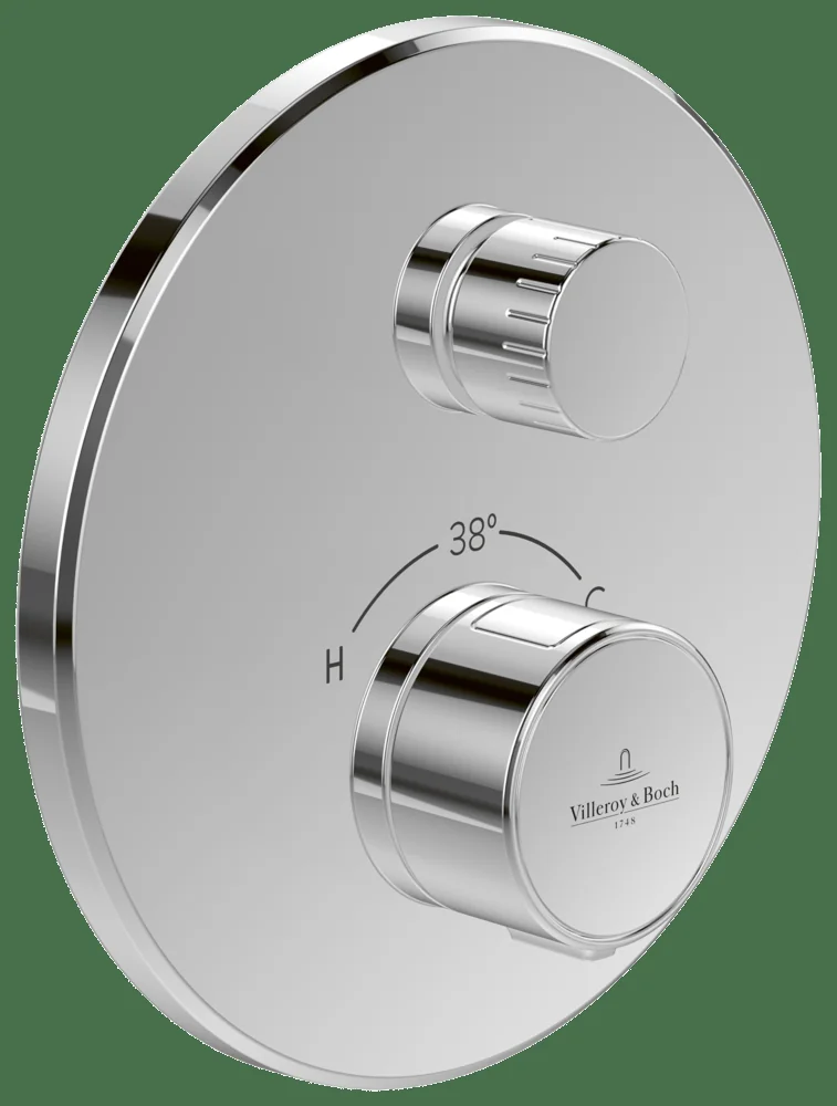 Villeroy & Boch Unterputz-Thermostat Universal Taps & Fittings, rund, Chrom, 157x66x157 mm, für Dusche