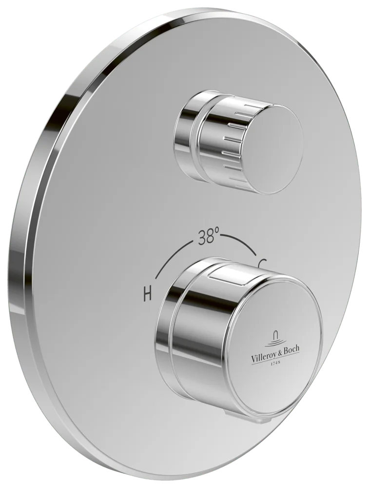 Villeroy & Boch Unterputz-Thermostat Universal Taps & Fittings, rund, Chrom, 157x66x157 mm, für Dusche