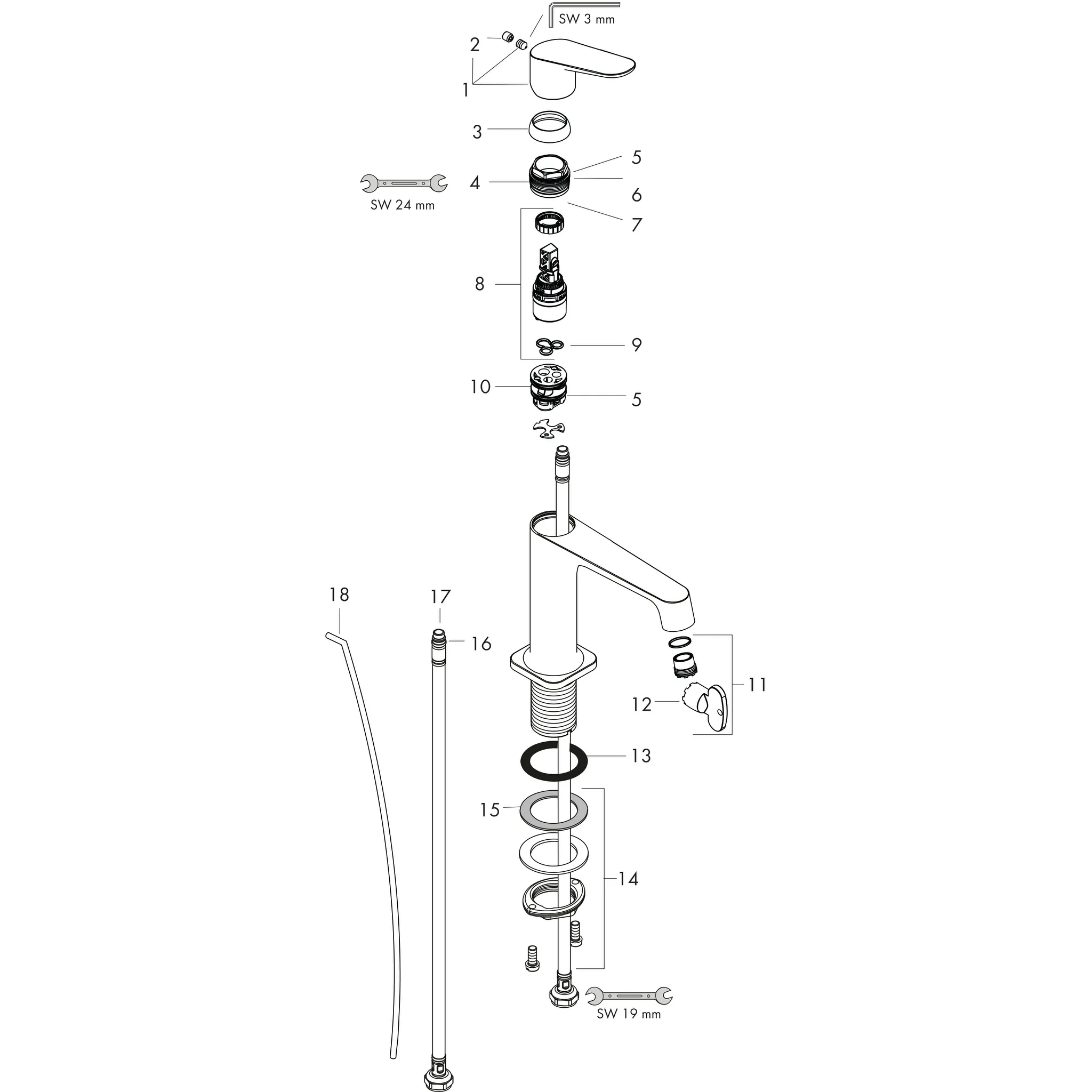 Waschtischmischer Axor Citterio M chrom