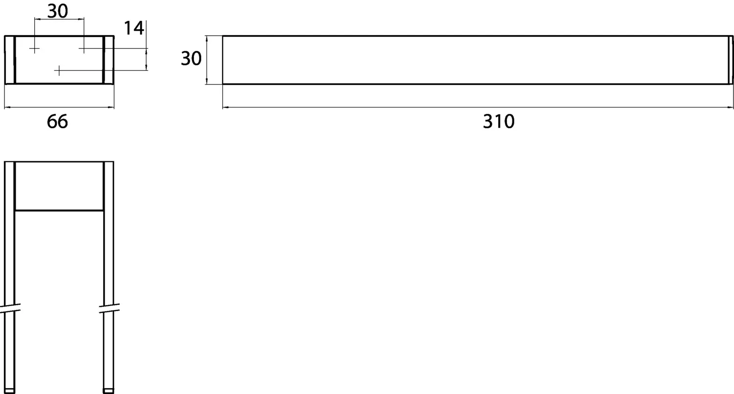 liaison Handtuchhalter starr 2-armig, 310 mm, chrom liaison Handtuchhalter starr 2-armig, 310 mm, chrom