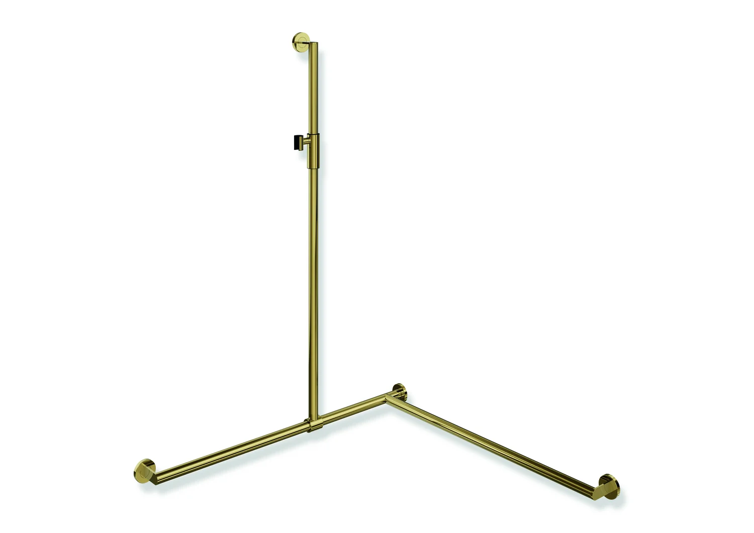 HEWI Duschhandlauf System 900, rechts, Gold glänzend, 1250 mm senkrecht, 965 mm waagerecht, 32 mm Durchmesser HEWI Duschhandlauf System 900, rechts, Gold glänzend, 1250 mm senkrecht, 965 mm waagerecht, 32 mm Durchmesser