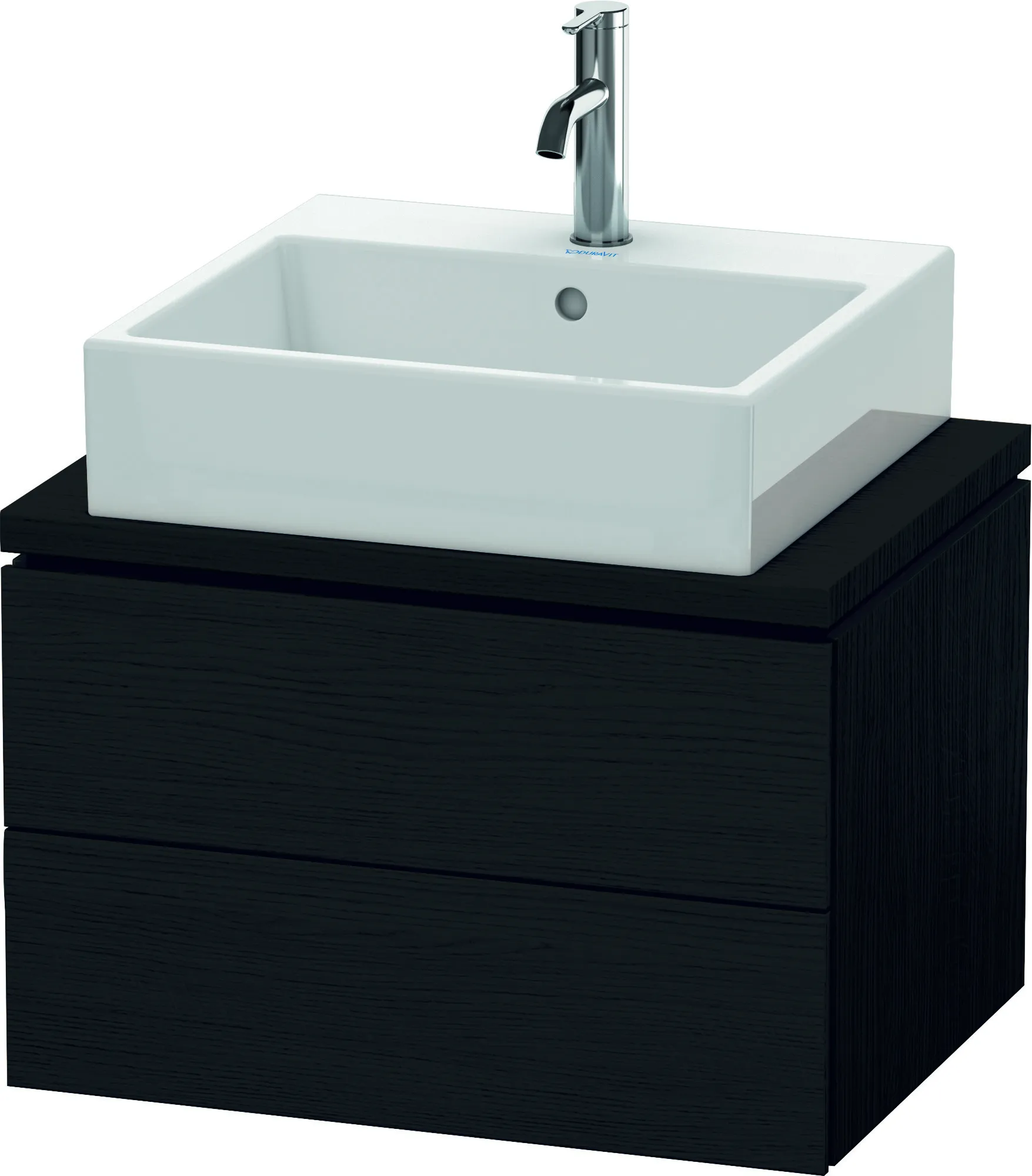 Duravit Waschtischunterschrank wandhängend „L-Cube“ 62 × 40 × 47,7 cm Eiche Schwarz