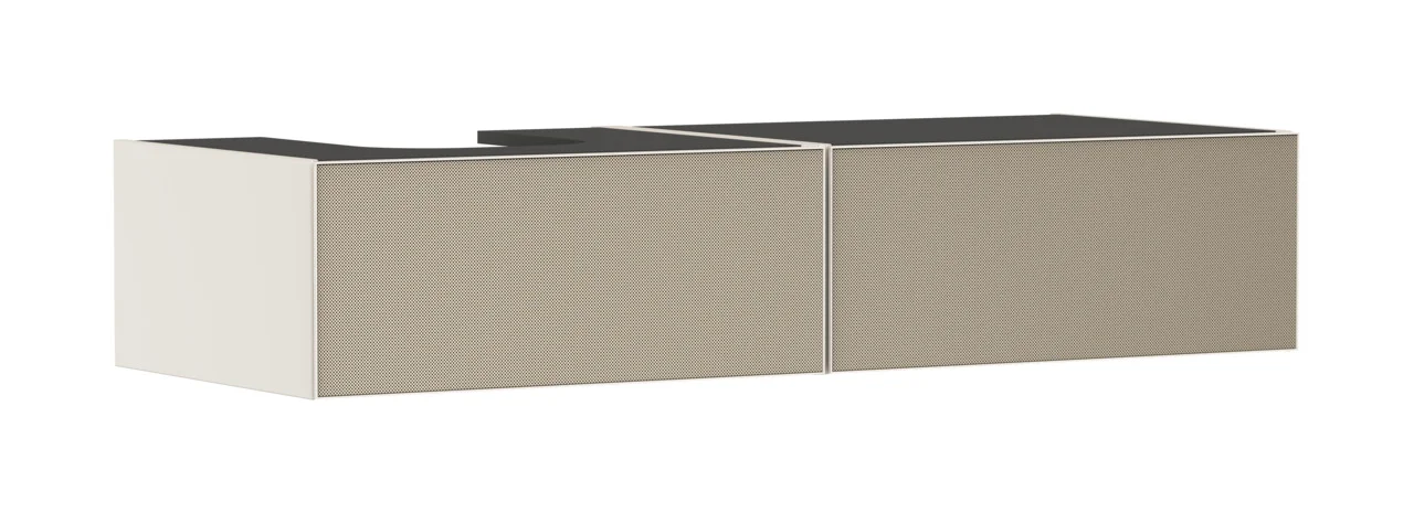 Hansgrohe Xevolos E Waschtischunterschrank Sandbeige Matt 1370x550 mm mit 2 Schubkästen, grifflos, PushOpen, SoftClose
