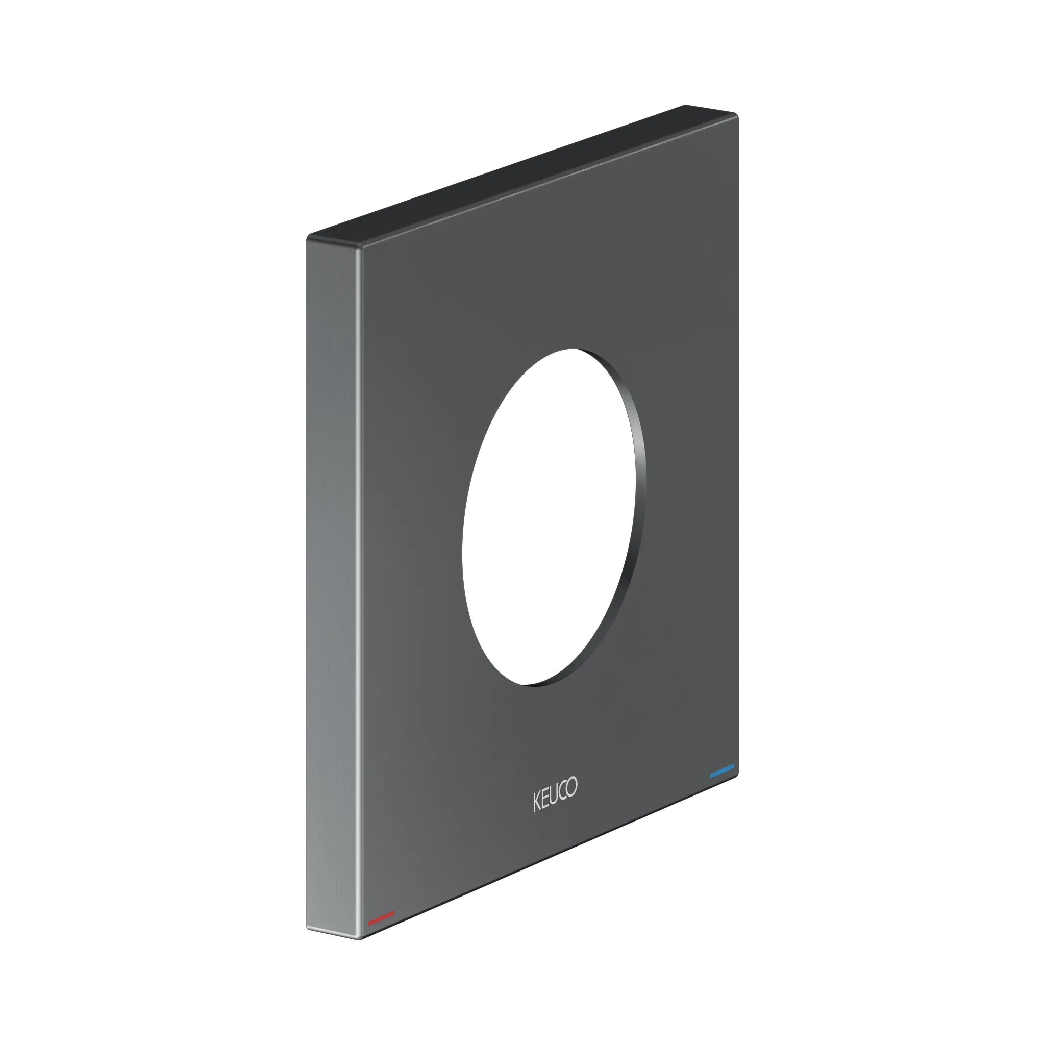 IXMO 59551130092 Wandrosette für Einhebelmischer, eckig 105 x 105 mm Schwarzchrom gebürstet