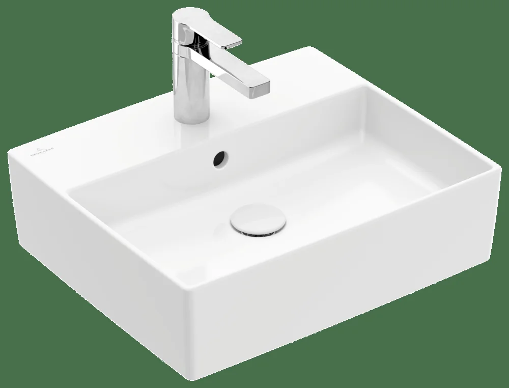 Villeroy & Boch Memento 2.0 Aufsatzwaschbecken TitanCeram 500x420mm Rechteck Weiß Alpin Villeroy & Boch Memento 2.0 Aufsatzwaschbecken TitanCeram 500x420mm Rechteck Weiß Alpin