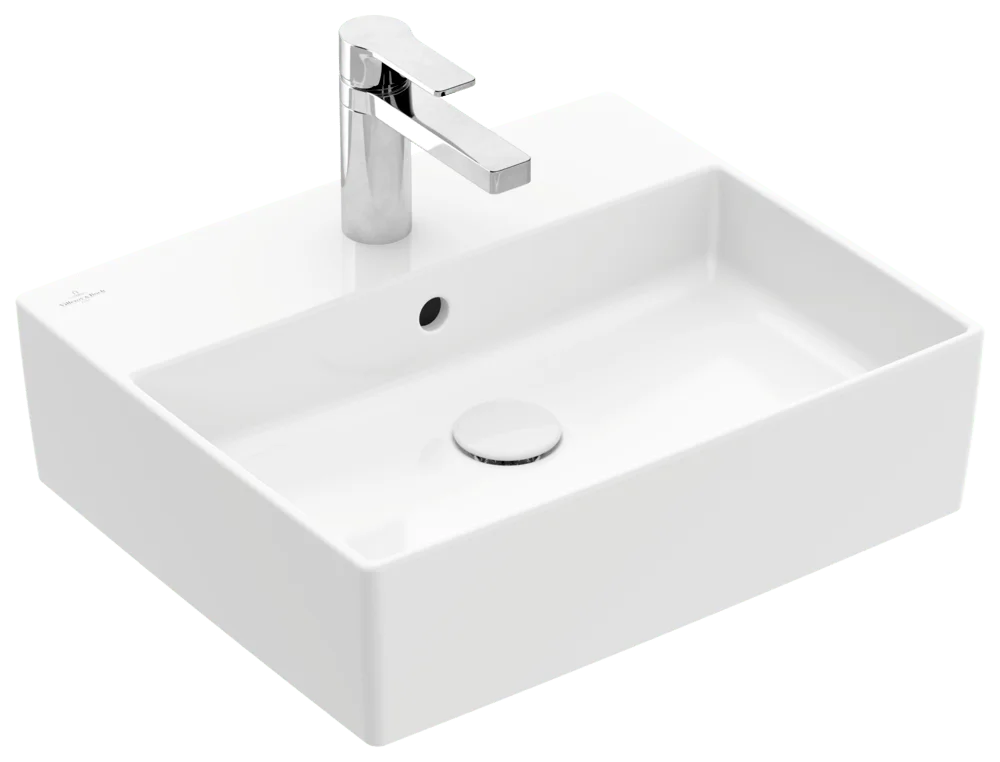 Villeroy & Boch Aufsatzwaschbecken Memento 2.0, 498x420x139mm, Weiße Alpin, TitanCeram, glänzend, mit Überlauf Villeroy & Boch Aufsatzwaschbecken Memento 2.0, 498x420x139mm, Weiße Alpin, TitanCeram, glänzend, mit Überlauf