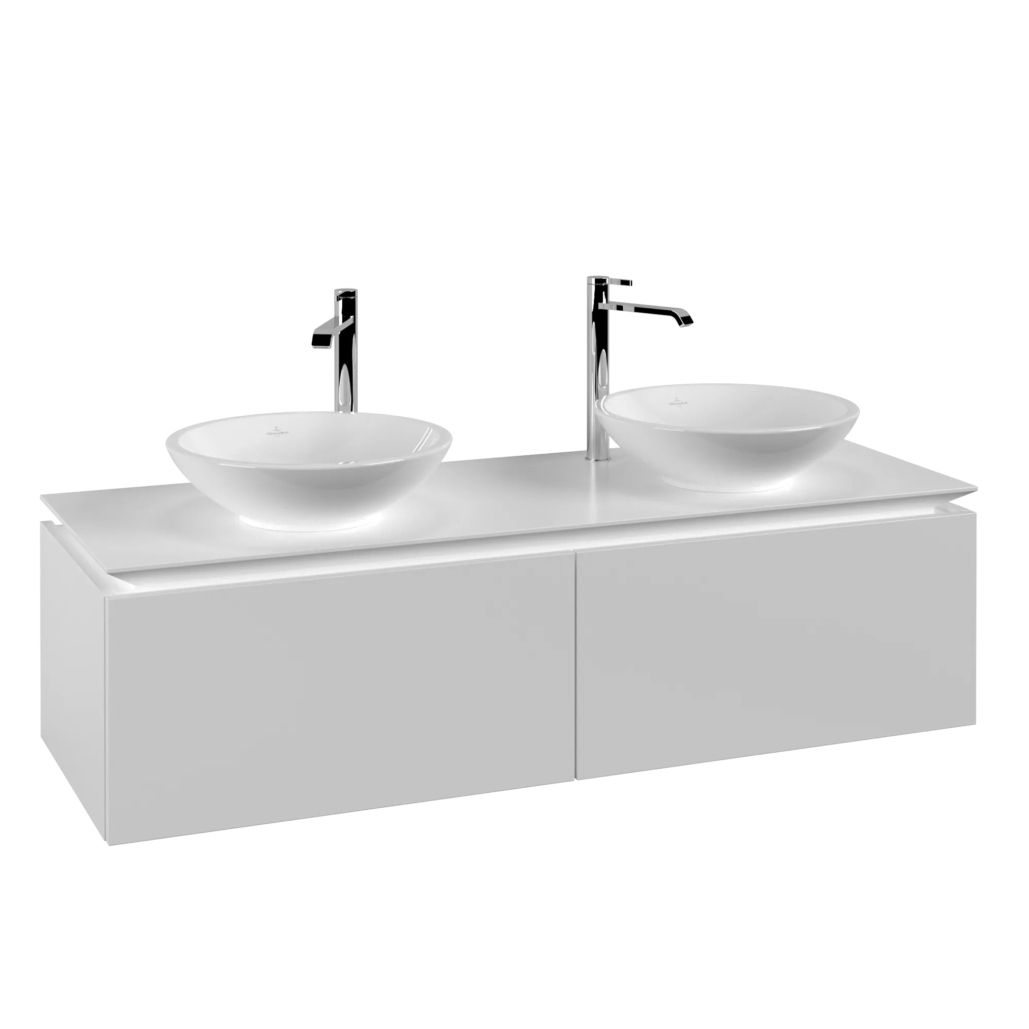 Villeroy & Boch Waschtischunterschrank „Legato“ für Schrankwaschtisch 1400 × 380 × 500 mm Weiß Matt, für links und rechts