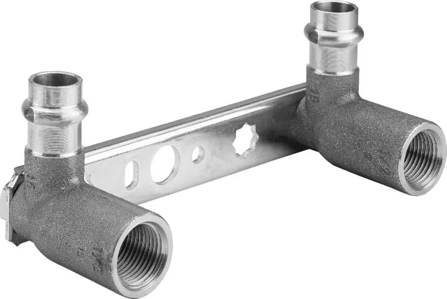 „Sanpress“ Wandscheibe auf Montageschiene 15 mm × 1/2″ × 45 mm × 80/150 mm „Sanpress“ Wandscheibe auf Montageschiene 15 mm × 1/2″ × 45 mm × 80/150 mm