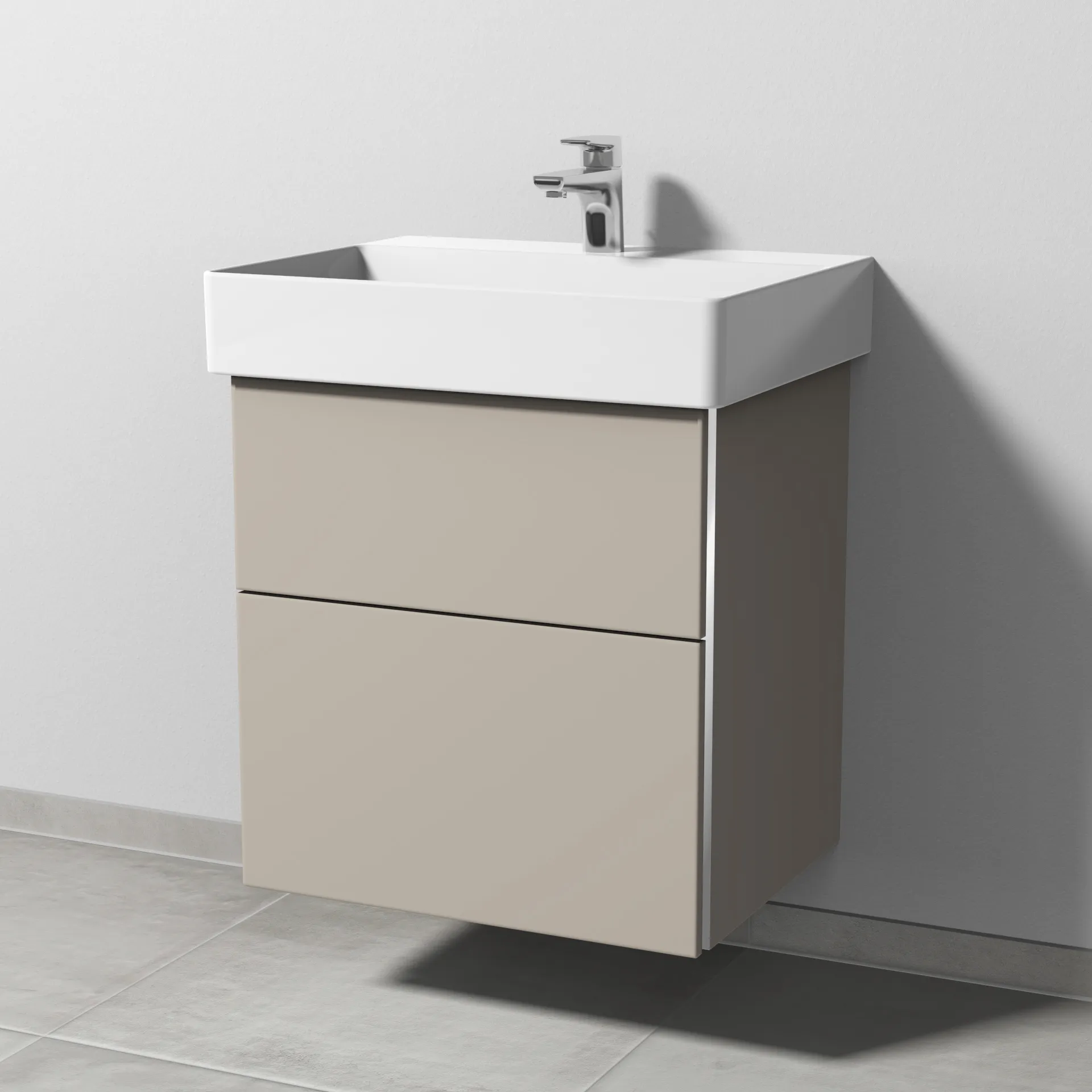 Sanipa Waschtischunterschrank „3way“ 550 × 588 × 447 mm in Kaschmir (matt)