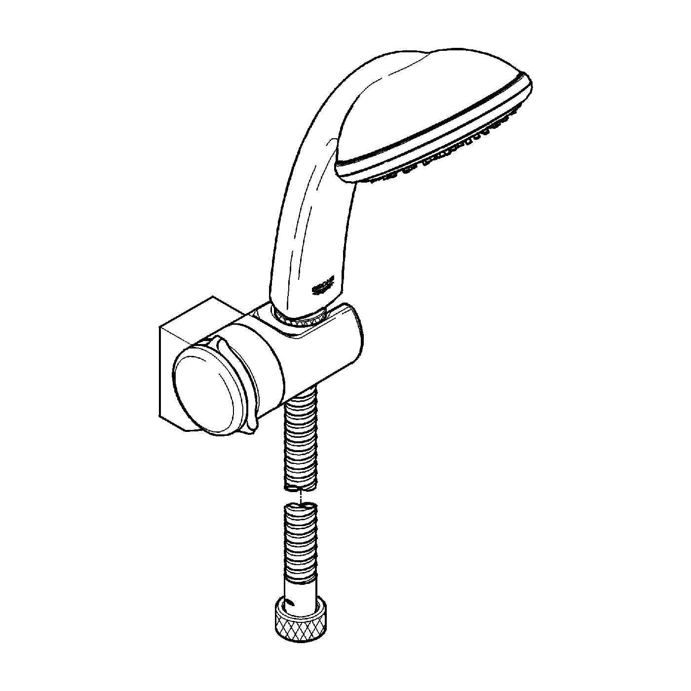 Wandhalterset Tempesta 100 Duo 28473, 1 Strahlart, chrom