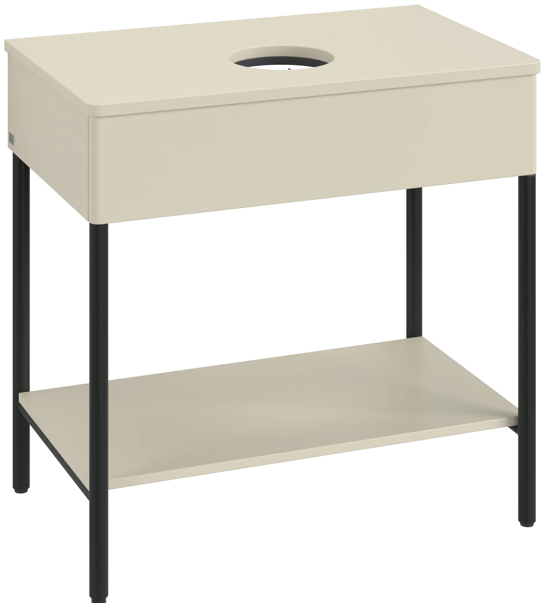 Villeroy & Boch Waschbeckenunterschrank Artis, Silk Grey Matt Lacquer, 800x782x500 mm, mit Metallgestell und Push-to-open Funktion