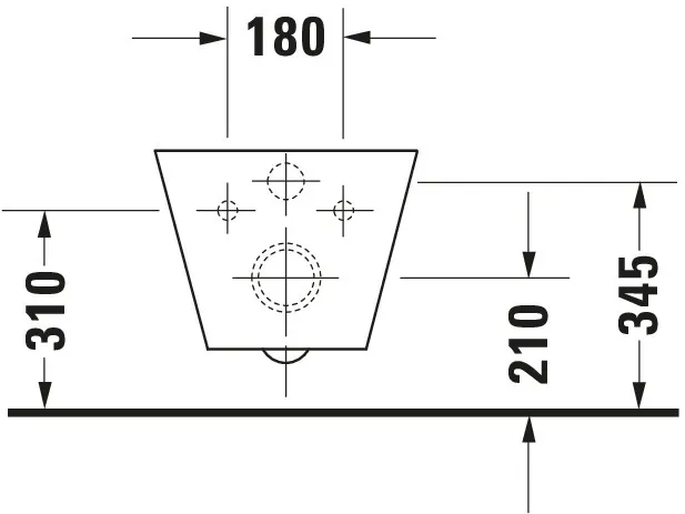 Wand-Tiefspül-WC „Starck 1“ 41 × 32 × 57,5 cm