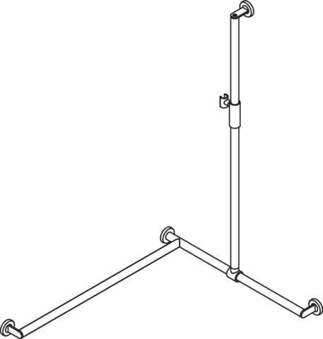 Duschhandlauf mit verschiebbarer Brausehalterstange, Edelstahl, PVD, mit magnetischem Brausehalter, senkrechte Länge 1250 mm, waagerechte Längen 765 mm und 965 mm, D: 32 mm, Ausführung links, in Farbe CK (messing glänzend) Duschhandlauf mit verschiebbarer Brausehalterstange, Edelstahl, PVD, mit magnetischem Brausehalter, senkrechte Länge 1250 mm, waagerechte Längen 765 mm und 965 mm, D: 32 mm, Ausführung links, in Farbe CK (messing glänzend)