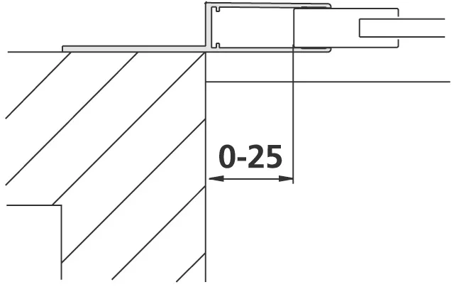 Kermi Duschdesign Wandanschlussprofil „NOVA 2000“ 1850 mm in Silber Mattglanz